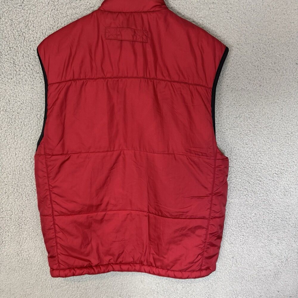Eddie Bauer EBTEK Vest Men S Red Puffer Nylon Zipper Pocket Full Zip - Picture 7 of 7